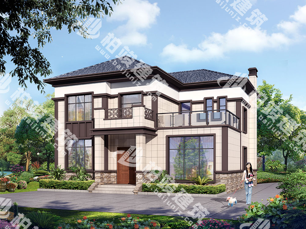 農村二層自建房設計圖，新中式風格，清雅美觀