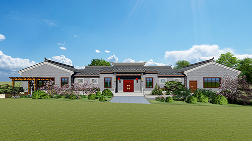 中式風格四合院，定制別墅最適合你的別墅。