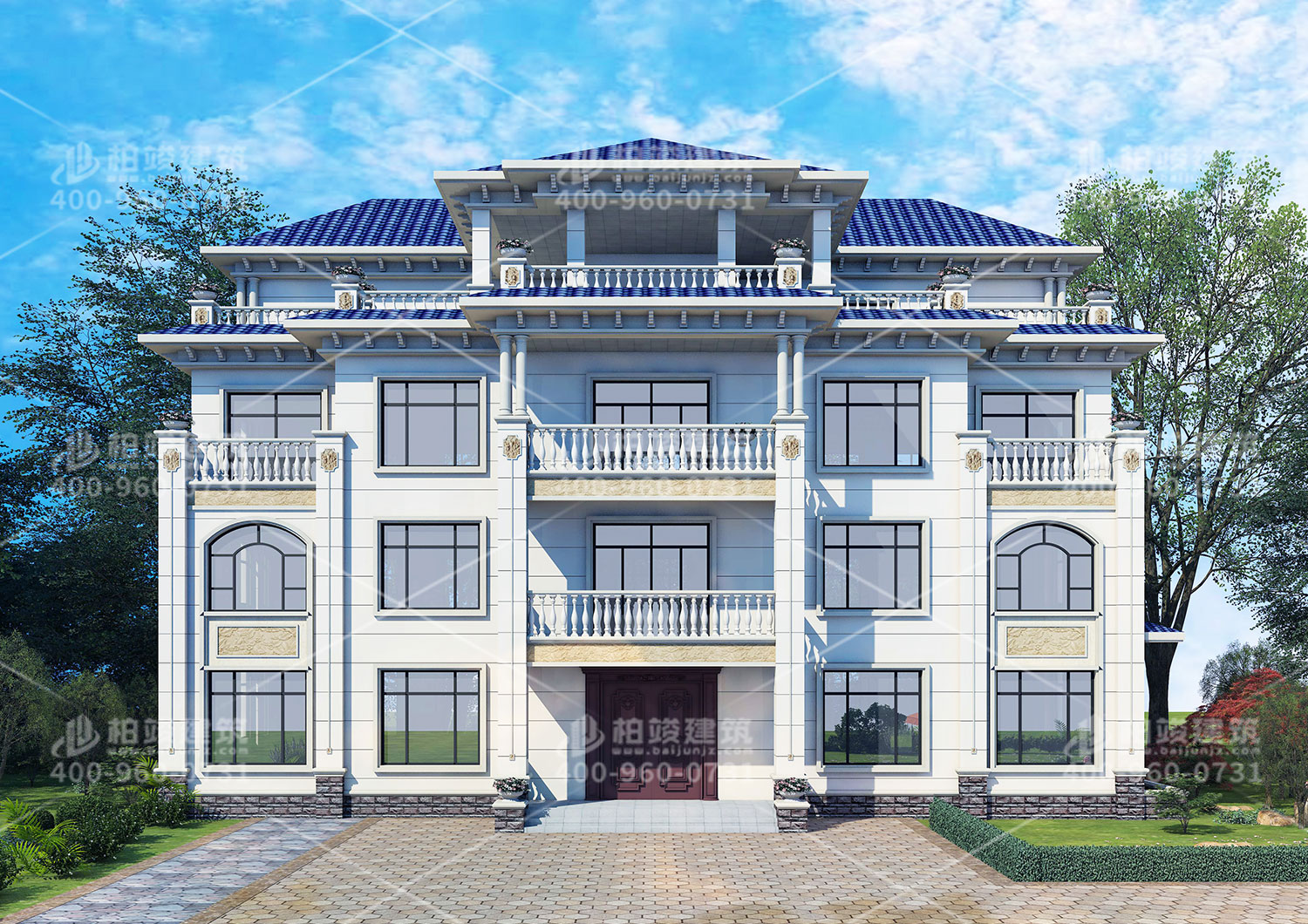 四層超級豪華別墅，建筑好全村羨慕。